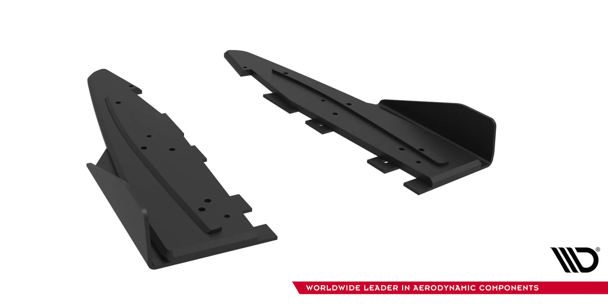 Street Pro Heck Ansatz Flaps Diffusor +Flaps Für Ford Mustang GT Mk6  Schwarz Hochglanz