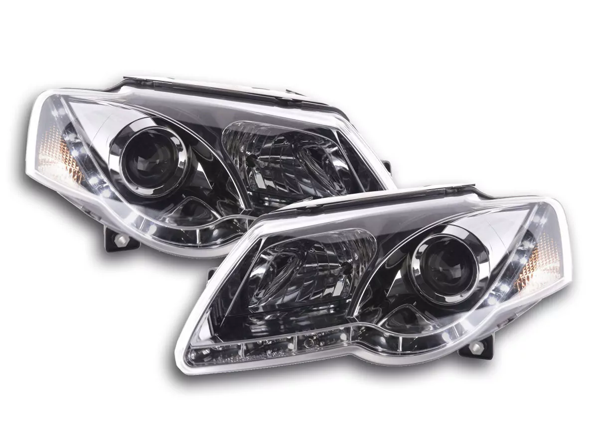 Scheinwerfer Set Daylight LED TFL-Optik VW Passat Typ 3C Bj. 05- chrom