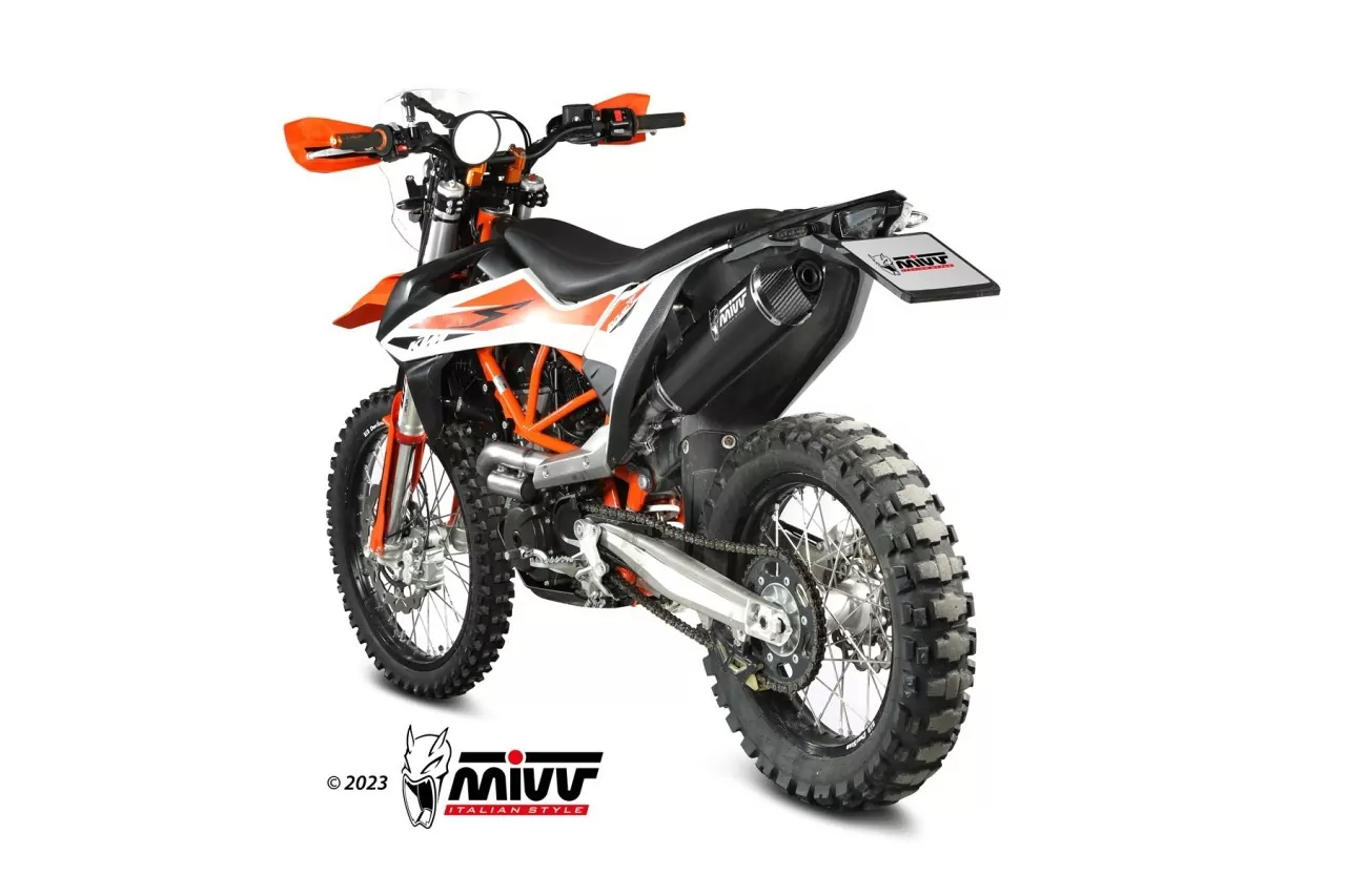 MIVV STR1 Edelstahl Schwarz KTM 690 ENDURO R-SMC-R 2021-2024
