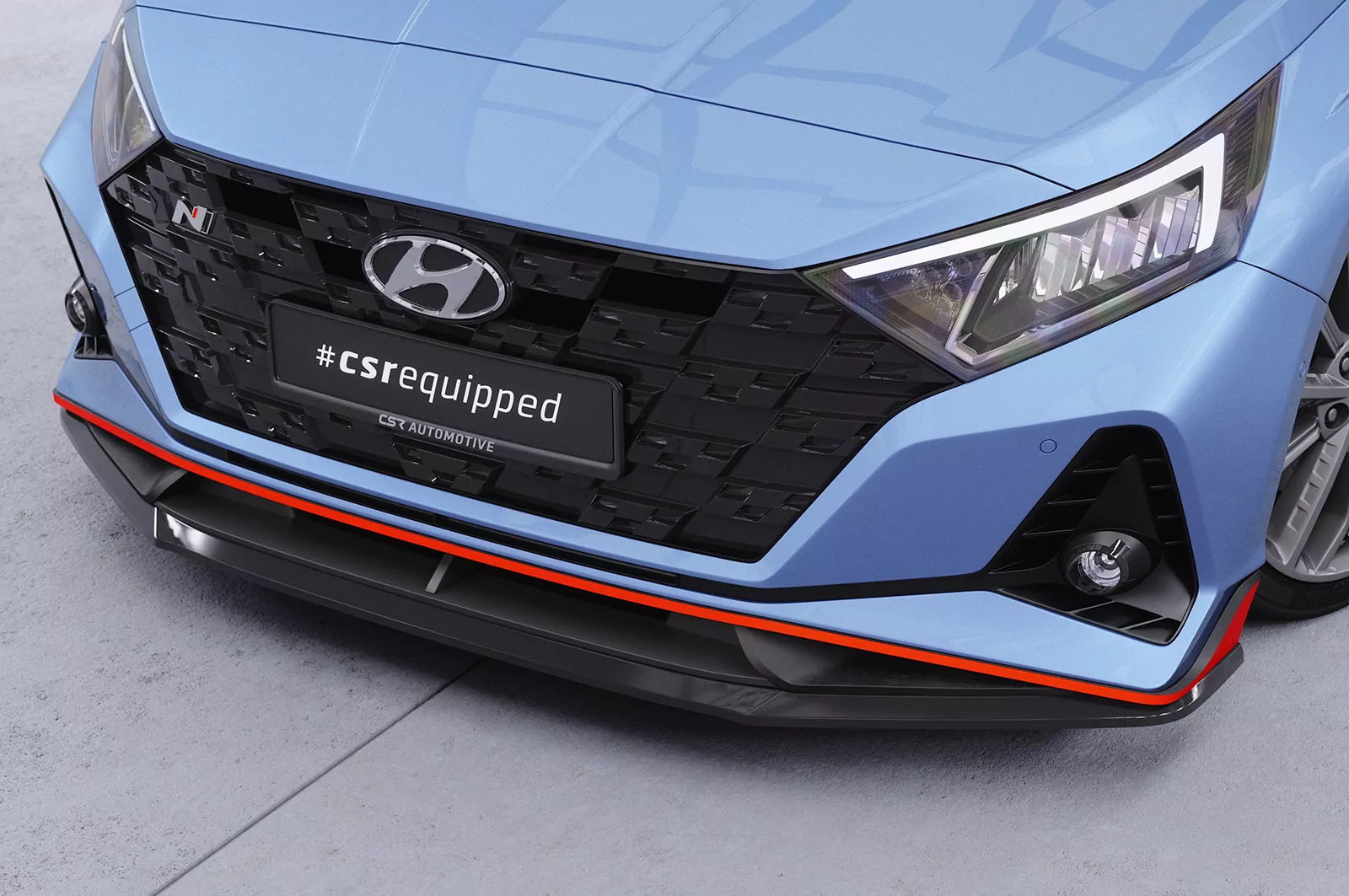 Cup-Spoilerlippe mit ABE für Hyundai I20 (BC3) N, N Performance und N-Line CSL588 Schwarz Strukturiert