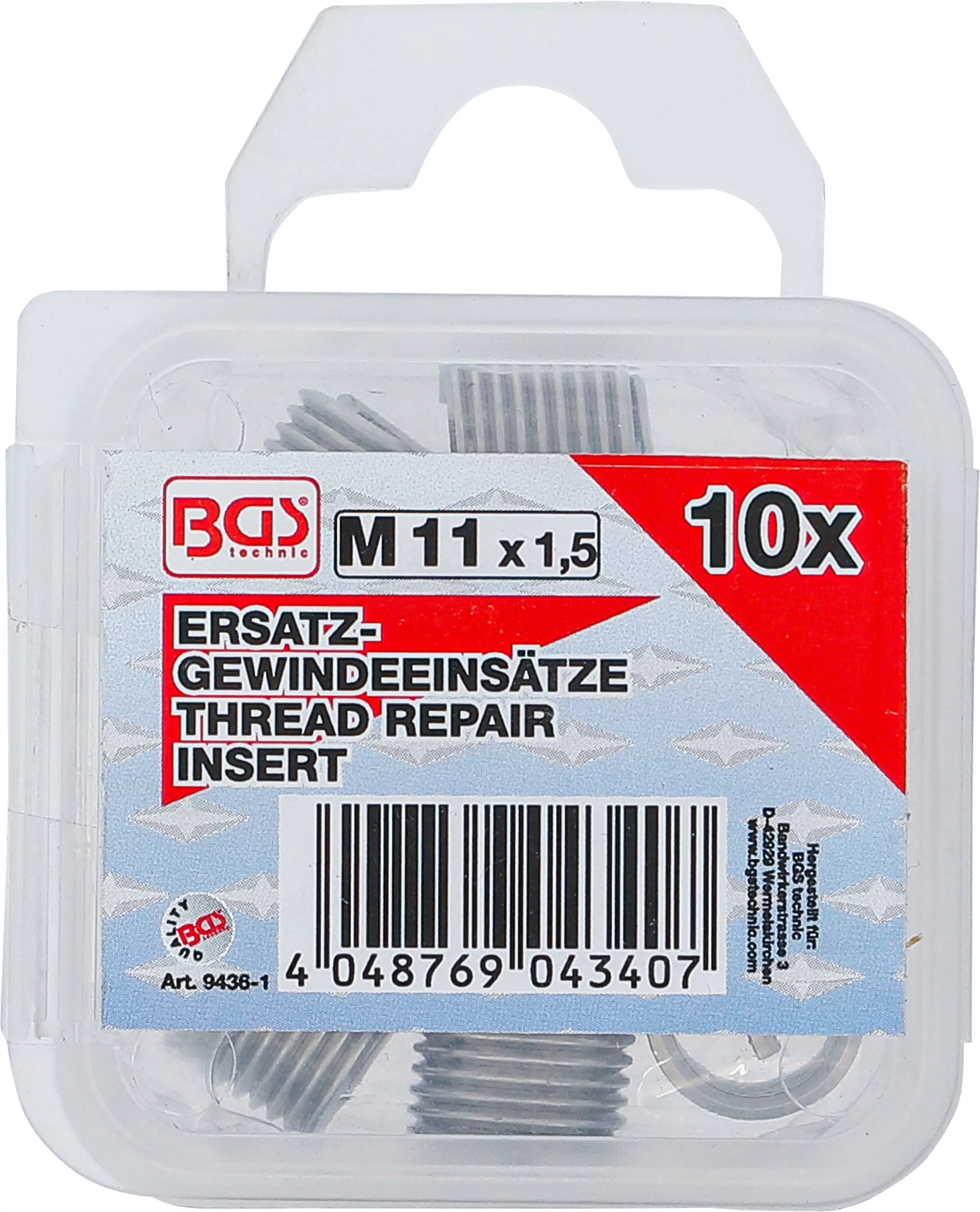 Ersatz-Gewindeeinsätze | M11 x 1,5 mm | 10-tlg.