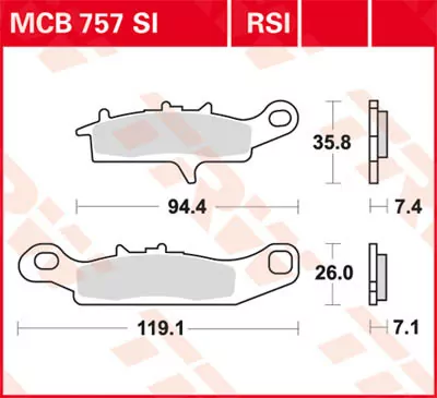 Scheibenbremsbeläge Mcb757rsi