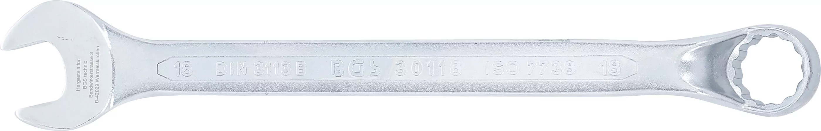 Maul-Ringschlüssel, gekröpft | SW 18 mm