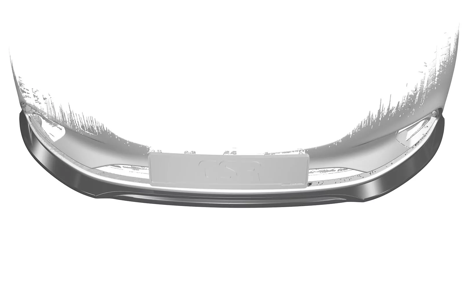 Cup-Spoilerlippe mit ABE für Opel Corsa E CSL516 Schwarz Strukturiert