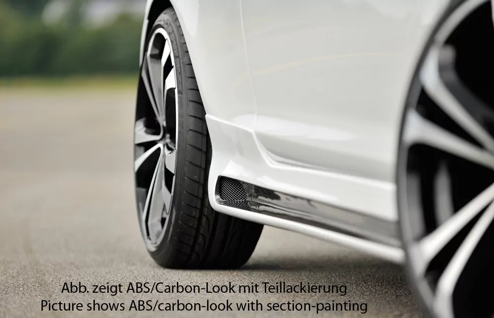 Rieger Seitenschweller rechts  matt schwarz für Opel Corsa D 3-tür. 07.06-12.10 (bis Facelift)