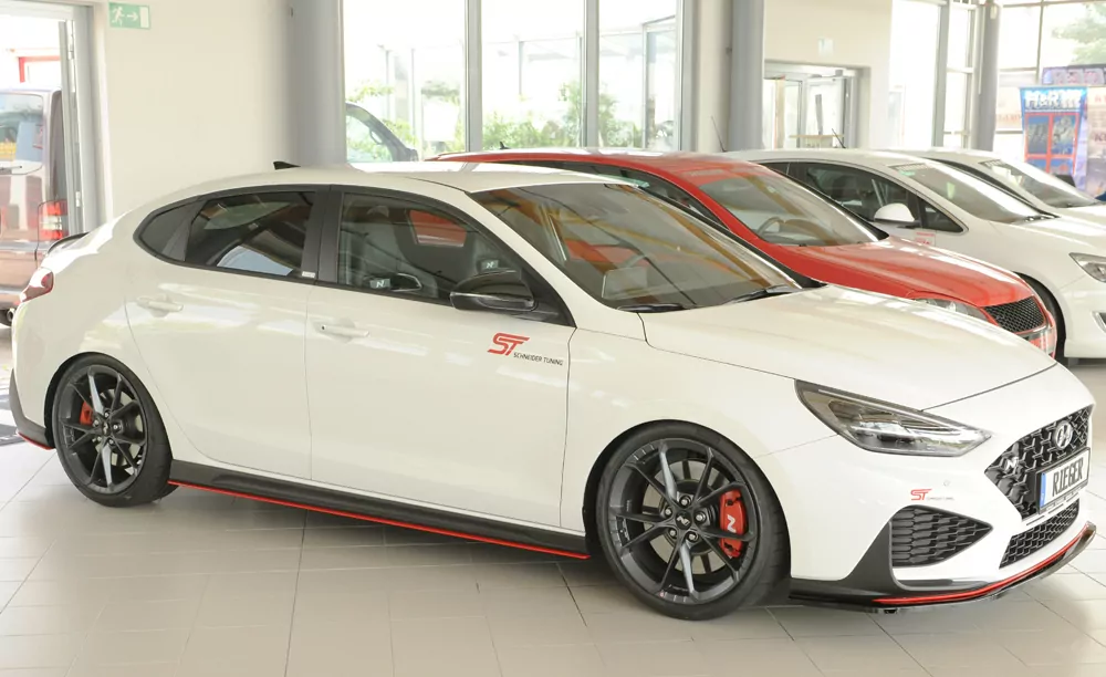 Rieger Spoilerschwert glanz schwarz für Hyundai i30 N  (PDE) 5-tür. (Schrägheck) 05.21- (ab Facelift)