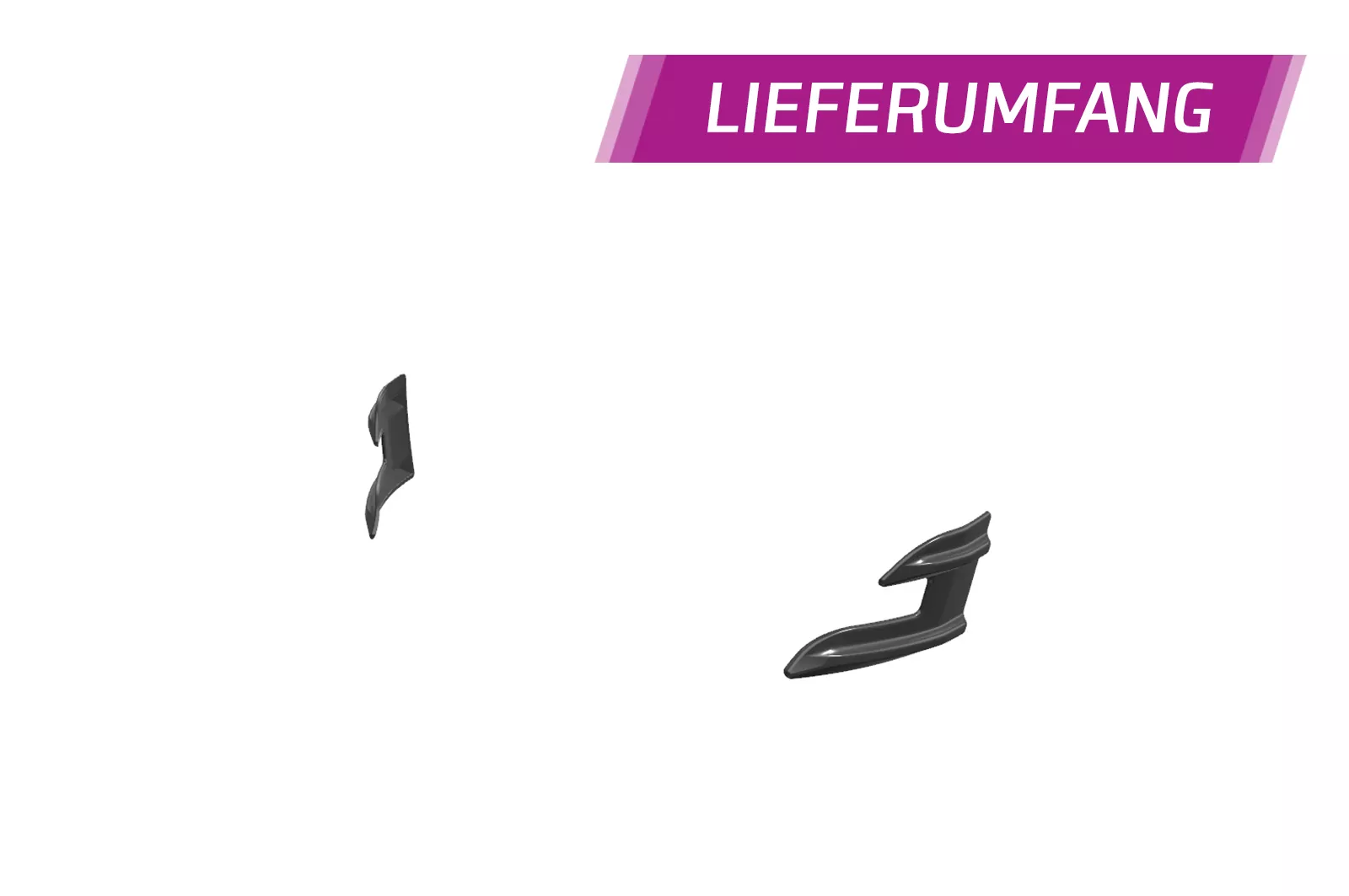 Performance Flaps für Tesla Model 3 FP021 Schwarz Strukturiert