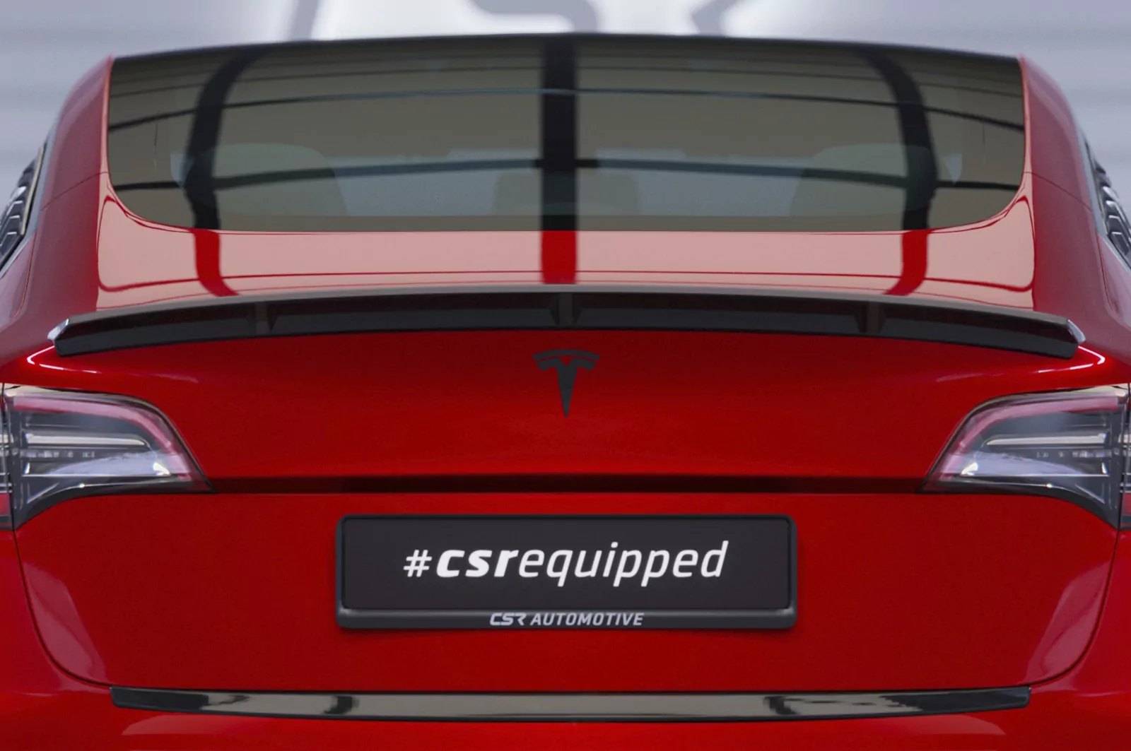 Heckflügel mit ABE für Tesla Model 3 HF985 Schwarz Strukturiert