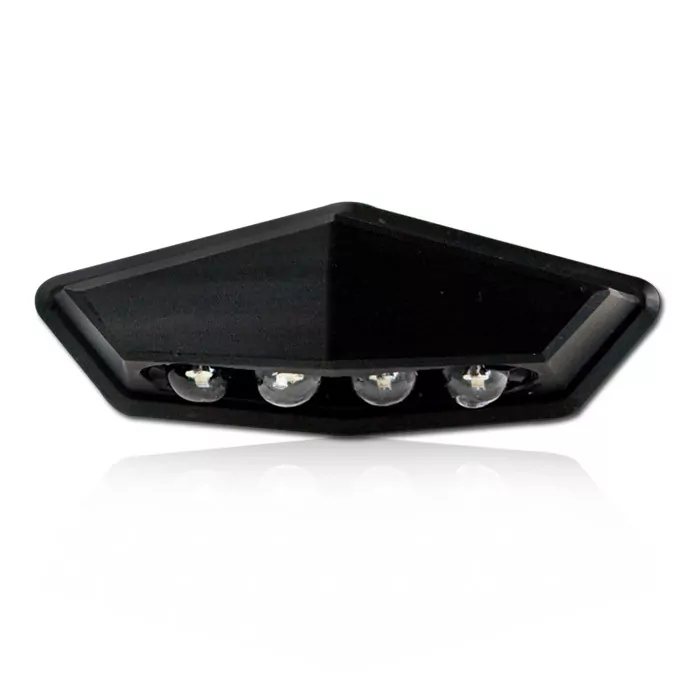 LED-Kennzeichenbeleuchtung "Vento" | Alu | schwarz Maße: B 46 x H 21 x T 17,5 mm | E-geprüft