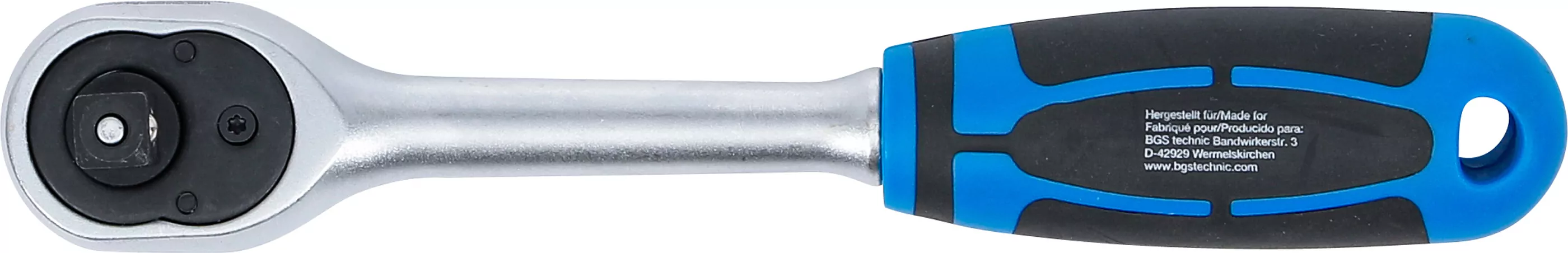 Umschaltknarre | gerade Ausführung | feinverzahnt | Abtrieb Außenvierkant 10 mm (3/8")