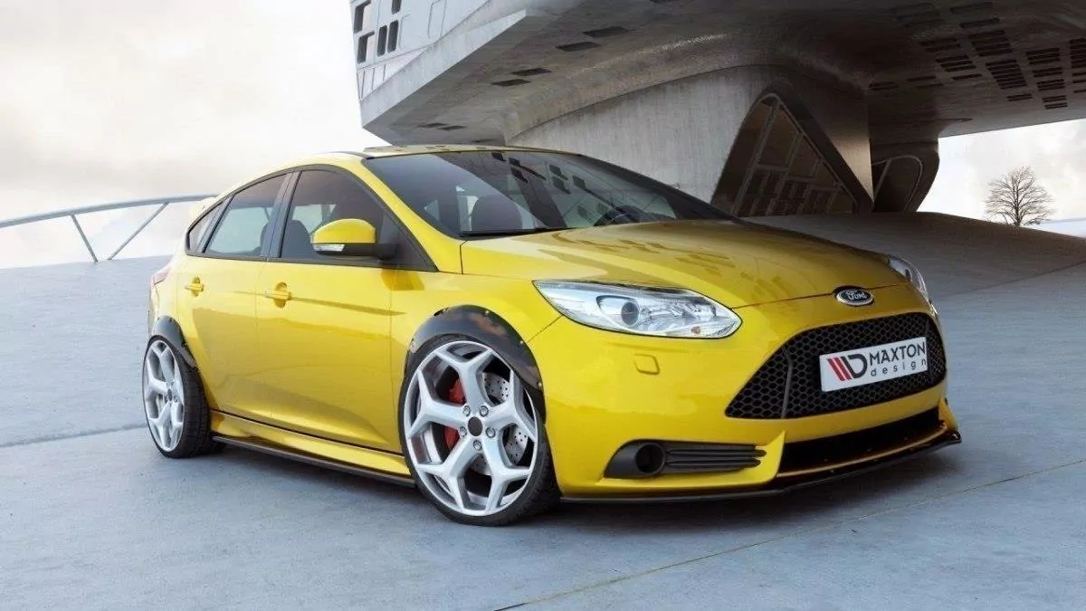 Kotflügelverlängerung Passend Für Ford Focus ST Mk3 Schwarz Hochglanz Schwarz Hochglanz