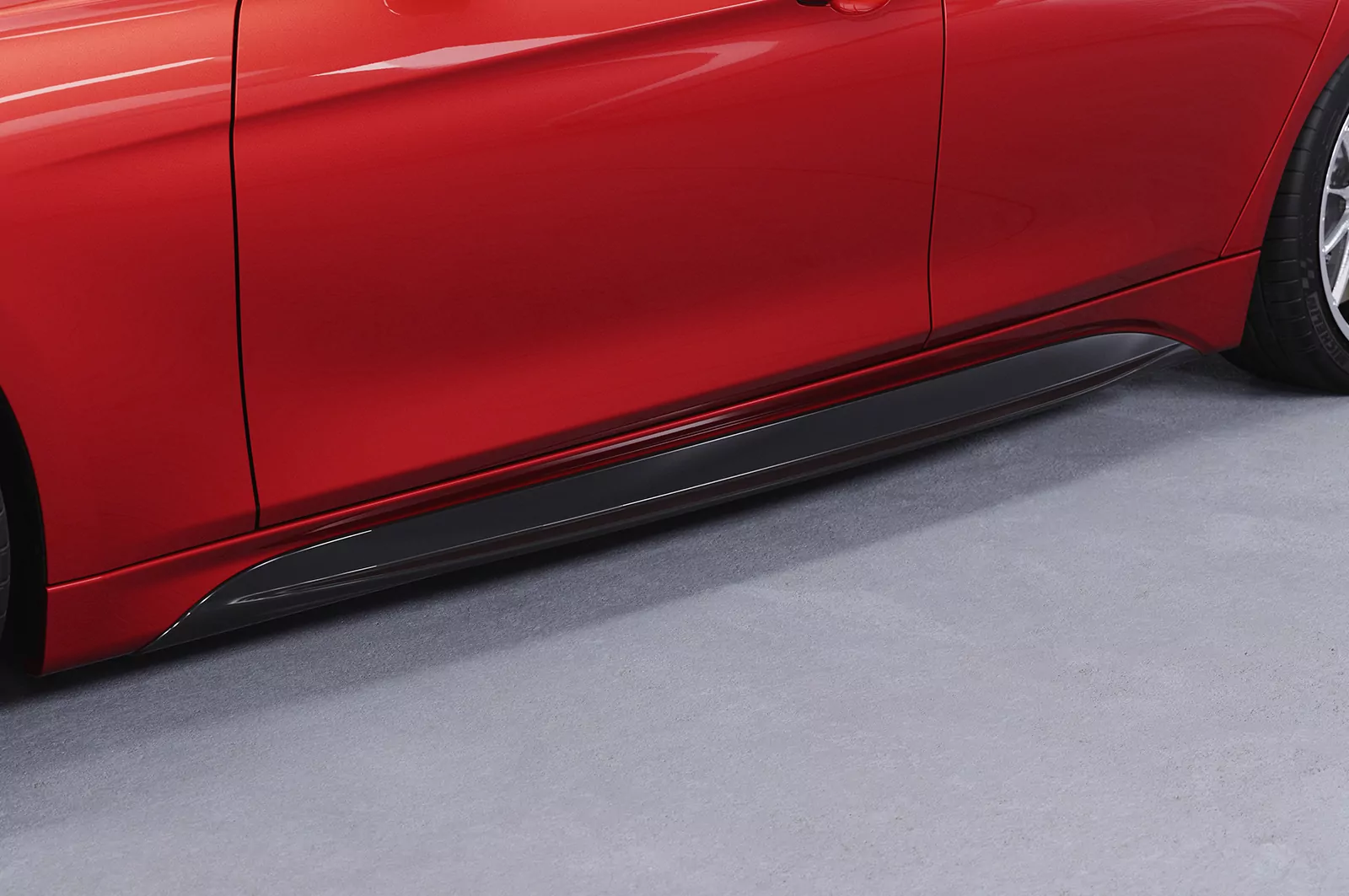 Seitenschweller für BMW 3er F30 / F31 SS595 Schwarz Strukturiert