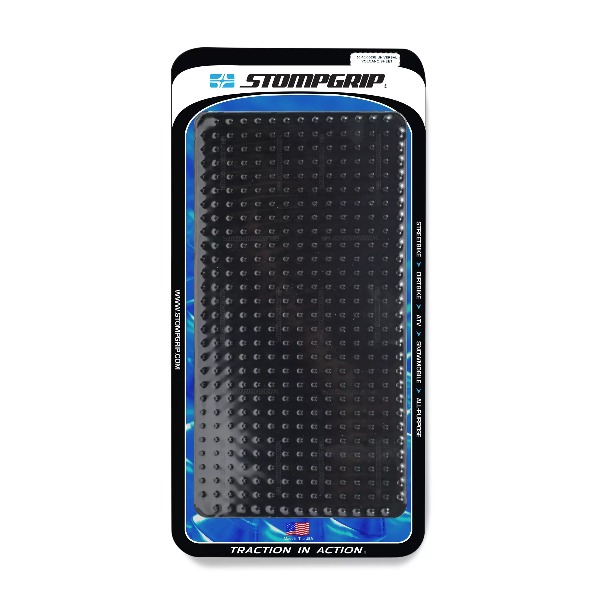 Stompgrip Traction Pad Volcano Universal Bogen (1 Stück) ca. 375 mm x 191 mm rechteckig Schwarz