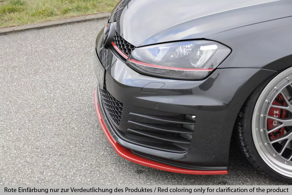 Rieger Spoilerschwert nur für GTI / GTD für VW Golf 7 GTI | 5-tür. 04.13-12.16 (bis Facelift) für orig. Frontschürze