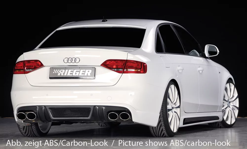 Rieger Heckschürzenansatz für Audi A4 (B8/B81) - Avant 11.07-12.11 (bis Facelift) carbon optik