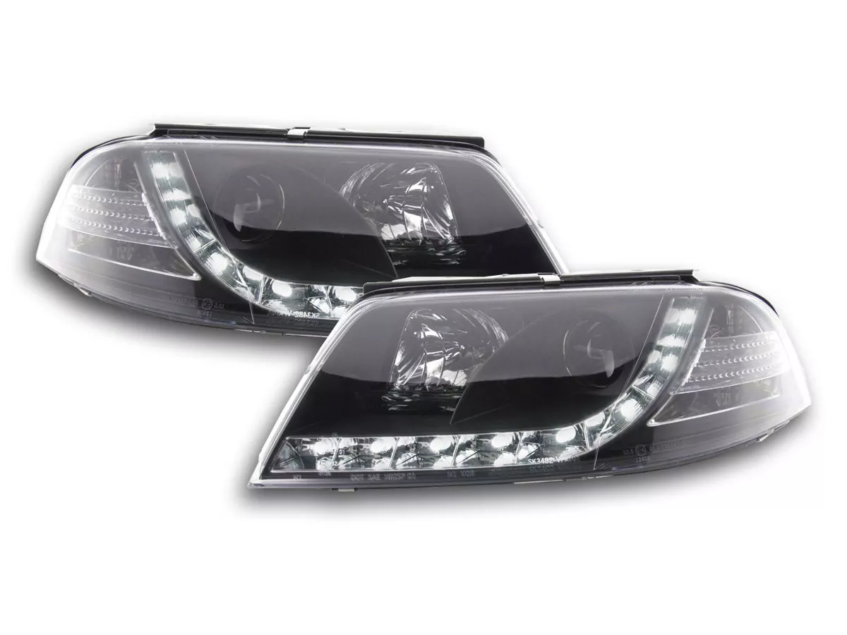 Scheinwerfer Set Daylight LED Tagfahrlicht VW Passat Typ 3BG Bj. 00-05 schwarz