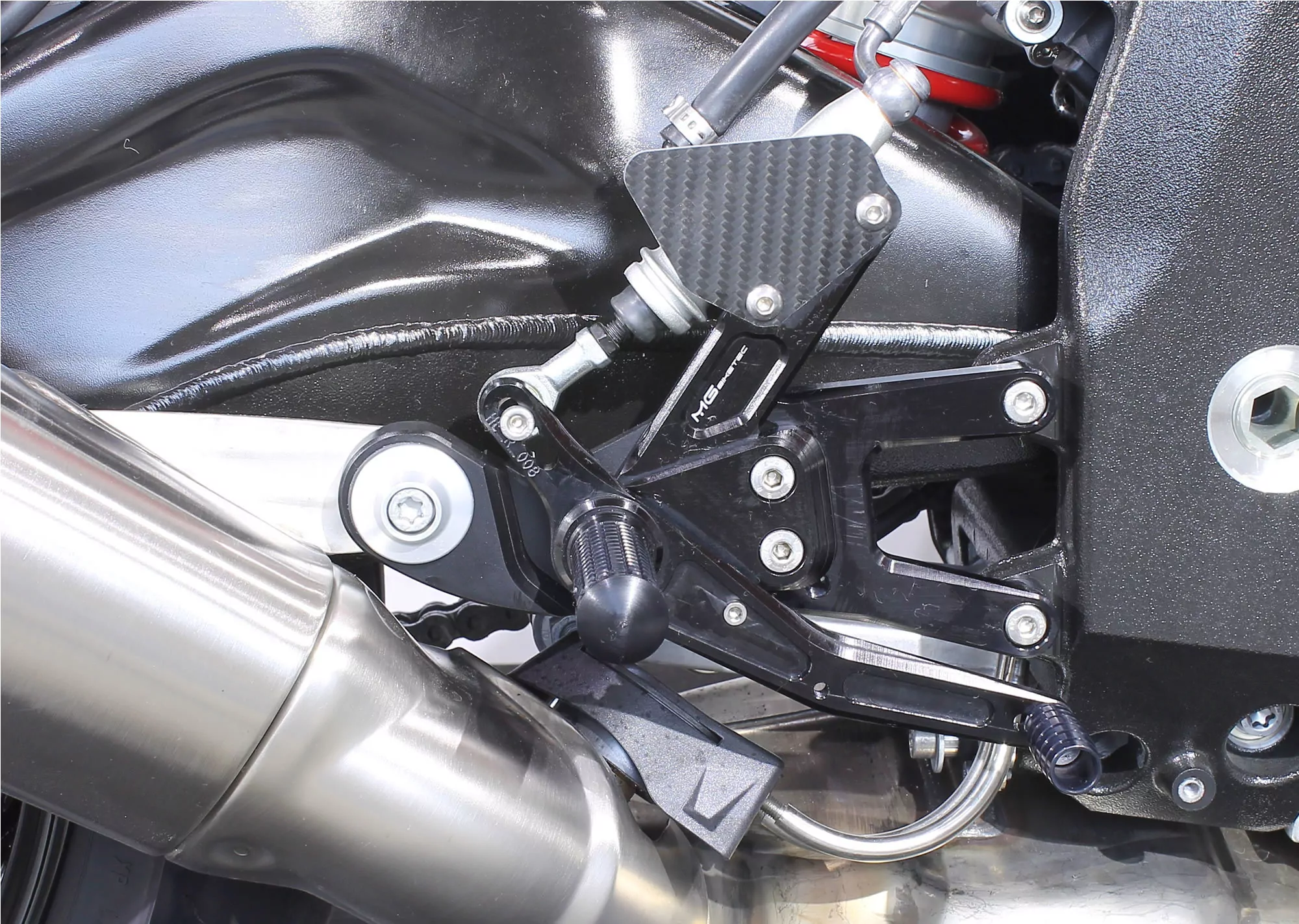 MG Biketec Sportfussrastenanlage / Rastenanlage / Fußrastenanlage mit ABE, gültig in D - A - CH für BMW S 1000 R ab 2014-2016