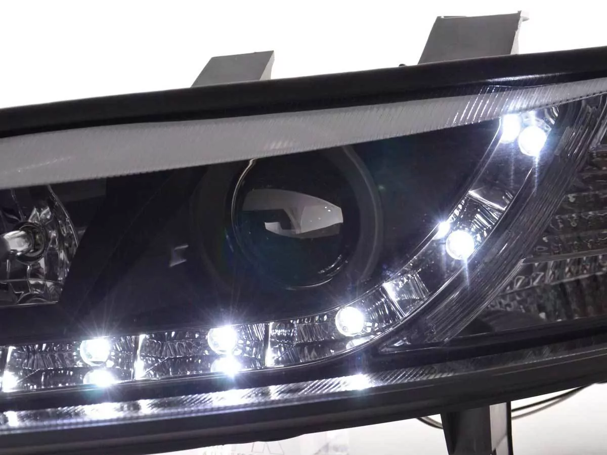 Scheinwerfer Set Daylight LED TFL-Optik Opel Vectra B Bj. 96-99 schwarz
