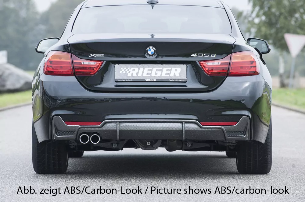 Rieger Heckeinsatz für BMW 4er F36  (3C) | Gran Coupé (5-tür.) 05.14-06.15 (bis Facelift) nur für M-Paket-Heckschürze