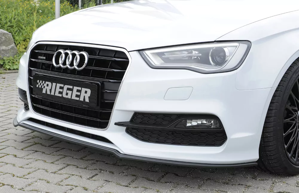 Rieger Spoilerschwert für Audi A3 S3 (8V) | 3-tür. (Cabrio 8V7) 05.13-08.16 (bis Facelift) für orig. S-Line Frontschürze