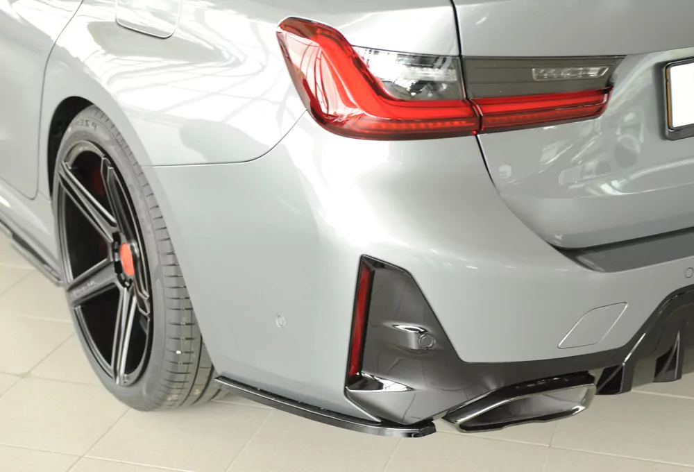 Rieger Heckschürzenansatz seitlich links glanz schwarz für BMW 3er G21  (G3K) Touring 07.22- (ab Facelift) LCI