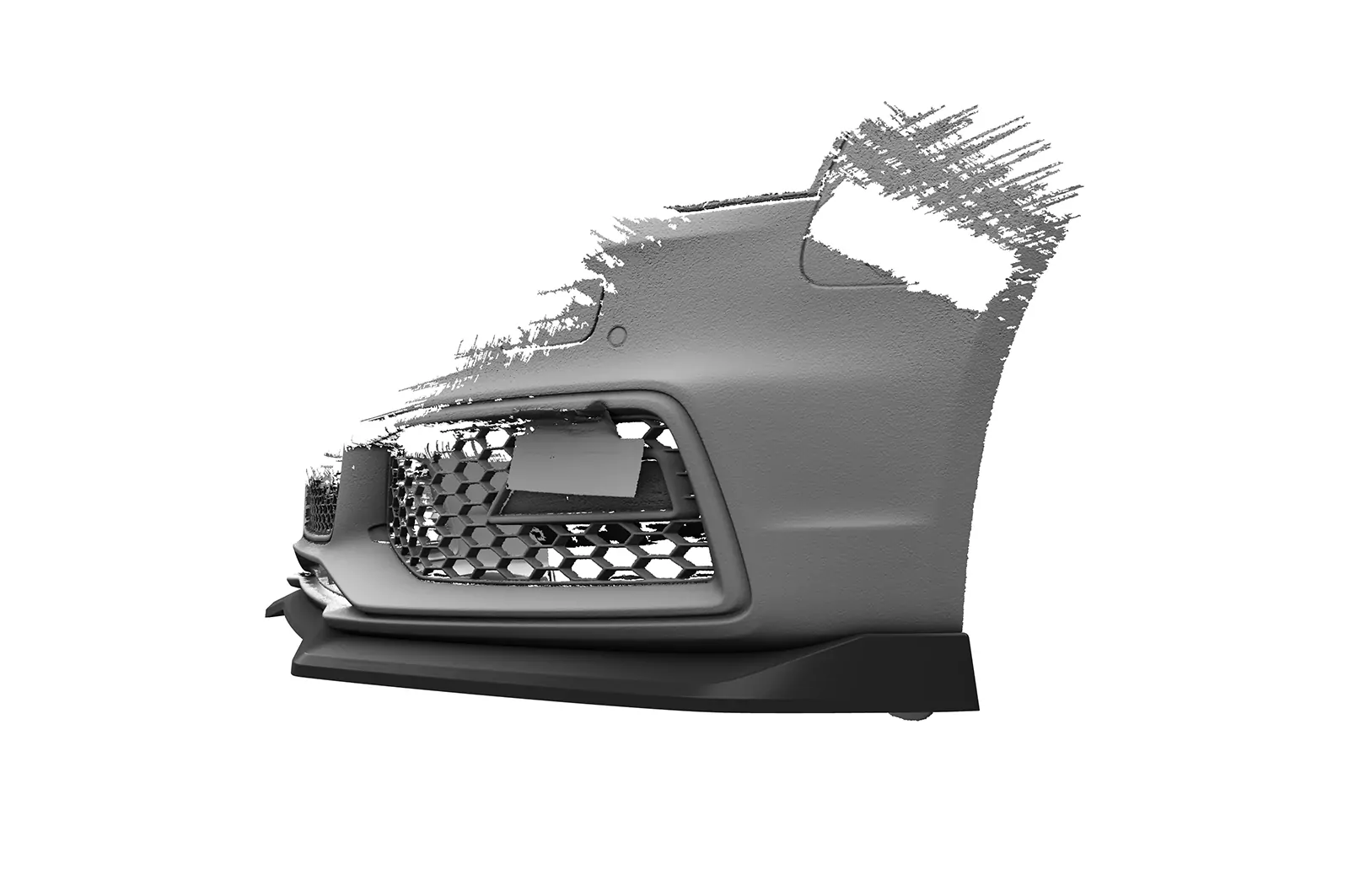 Cup-Spoilerlippe mit ABE für Audi A4 / S4 B8 (Typ 8K) CSL825 Schwarz Strukturiert