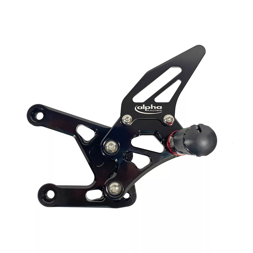 TRACK Fußrastenanlage schwarz Yamaha YZF-R1 RN32 2015-2016 / RN49 2017-2019 / RN65 2020- ABE