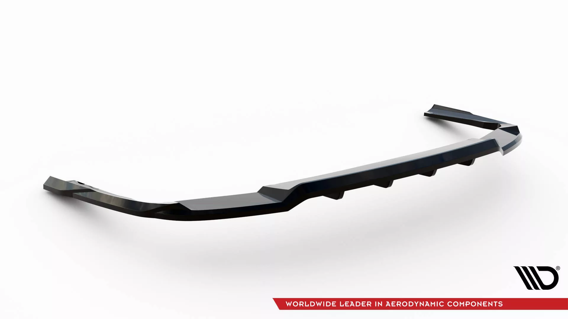 Hinten Splitter (mit Einem Vertikalem Balken) Volkswagen Passat GT B8 Facelift USA Schwarz Hochglanz