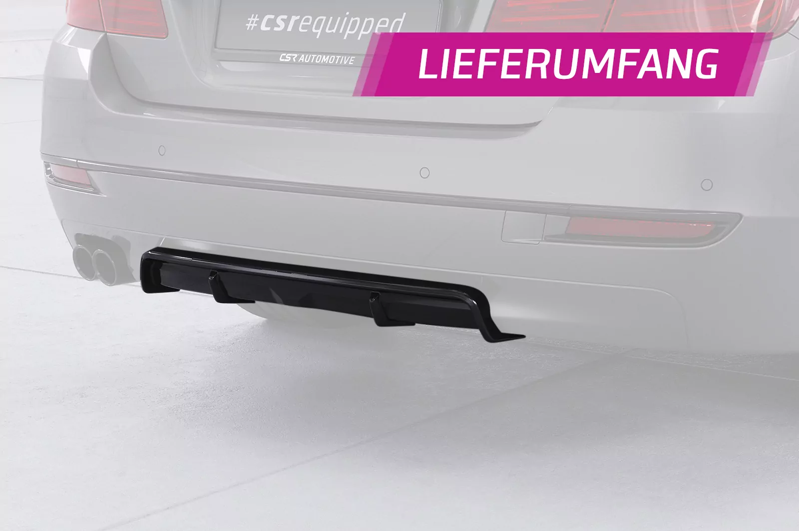 Heckansatz für BMW 5er F11 HA436 Schwarz Strukturiert