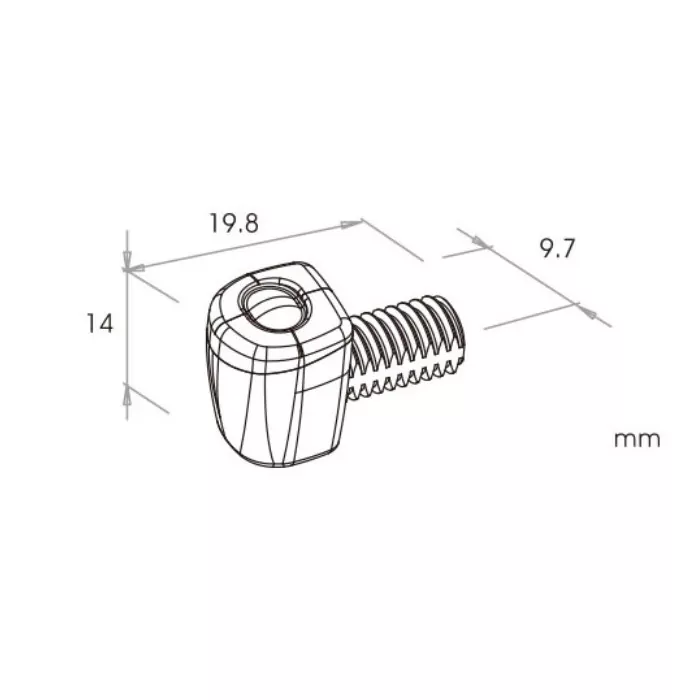 SMD-Blinker "Fly" | Alu | schwarz | klar | M6 Paar | B 10 x H 10 x T 14mm | E-geprüft