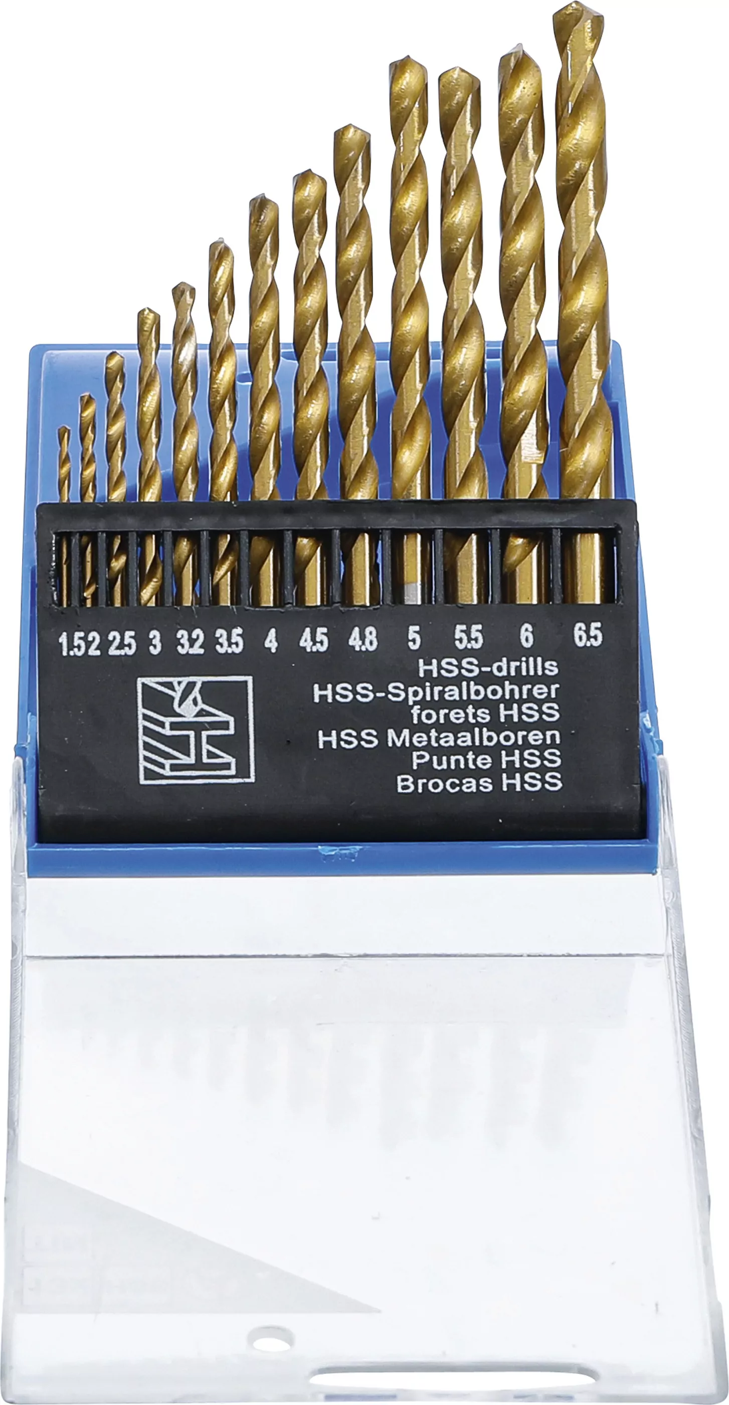 HSS-Spiralbohrer-Satz | titan-nitriert | 1,5 - 6,5 mm | 13-tlg.
