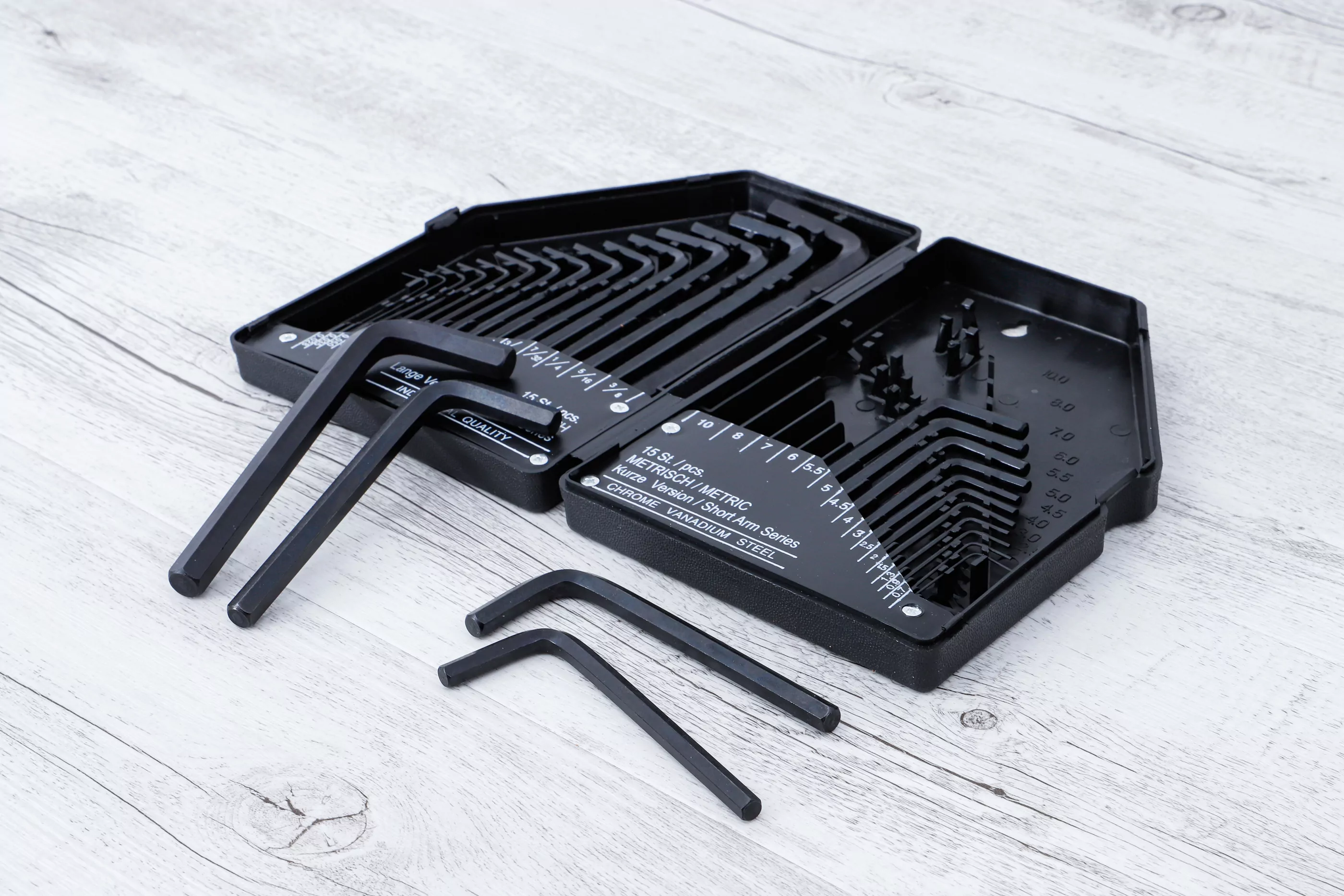 Winkelschlüssel-Satz | Zollmaße/metrisch | Innensechskant | 30-tlg.