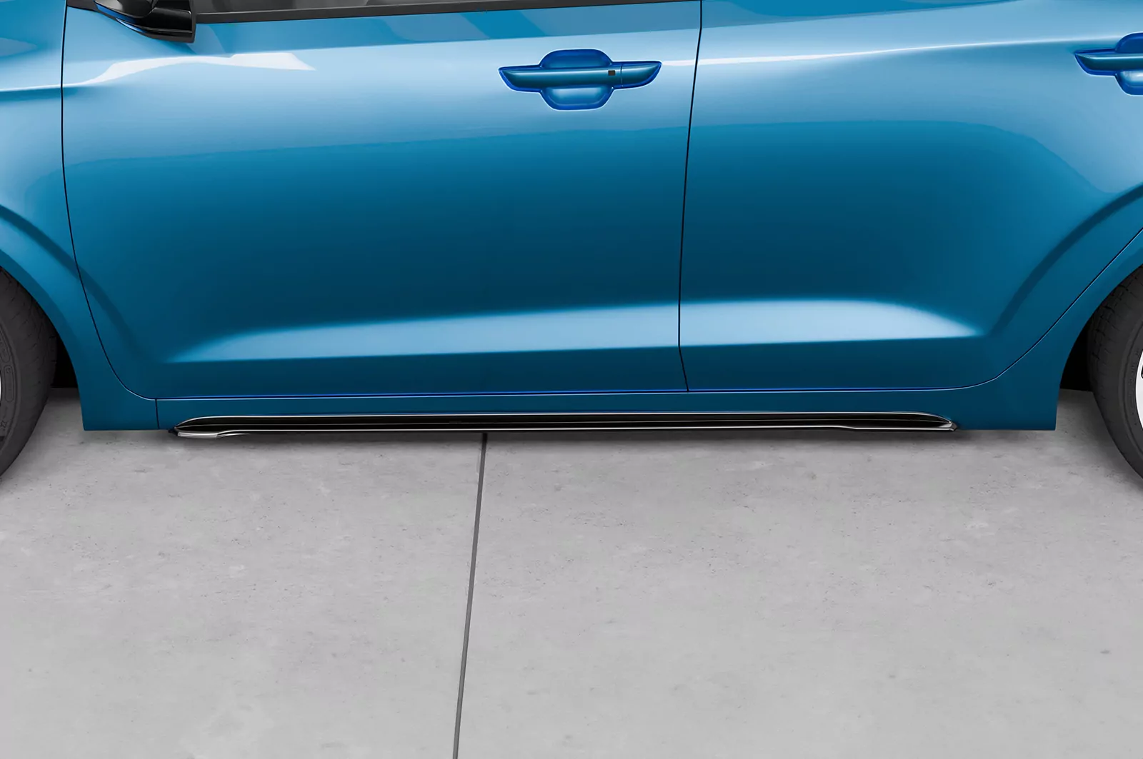 Seitenschweller für Hyundai i10 (3. Generation) SS483 Schwarz Strukturiert