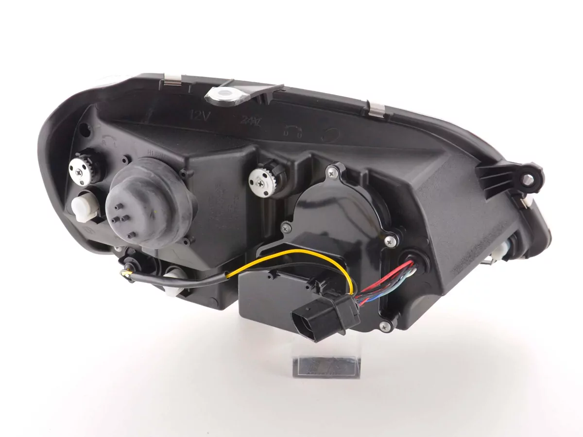 Scheinwerfer Set Daylight LED TFL-Optik VW Polo Typ 9N3 Bj. 05-09 schwarz