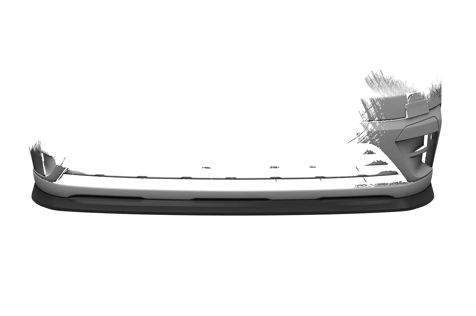 Cup-Spoilerlippe mit ABE für Renault Trafic III CSL797 Schwarz Strukturiert