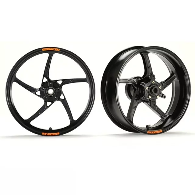 OZ Piega Aluminium vorne in schwarz glänzend für diverse Kawasaki ZX6R Ninja Modelle ZX10R Ninja Modelle und ZZR1400 Modelle