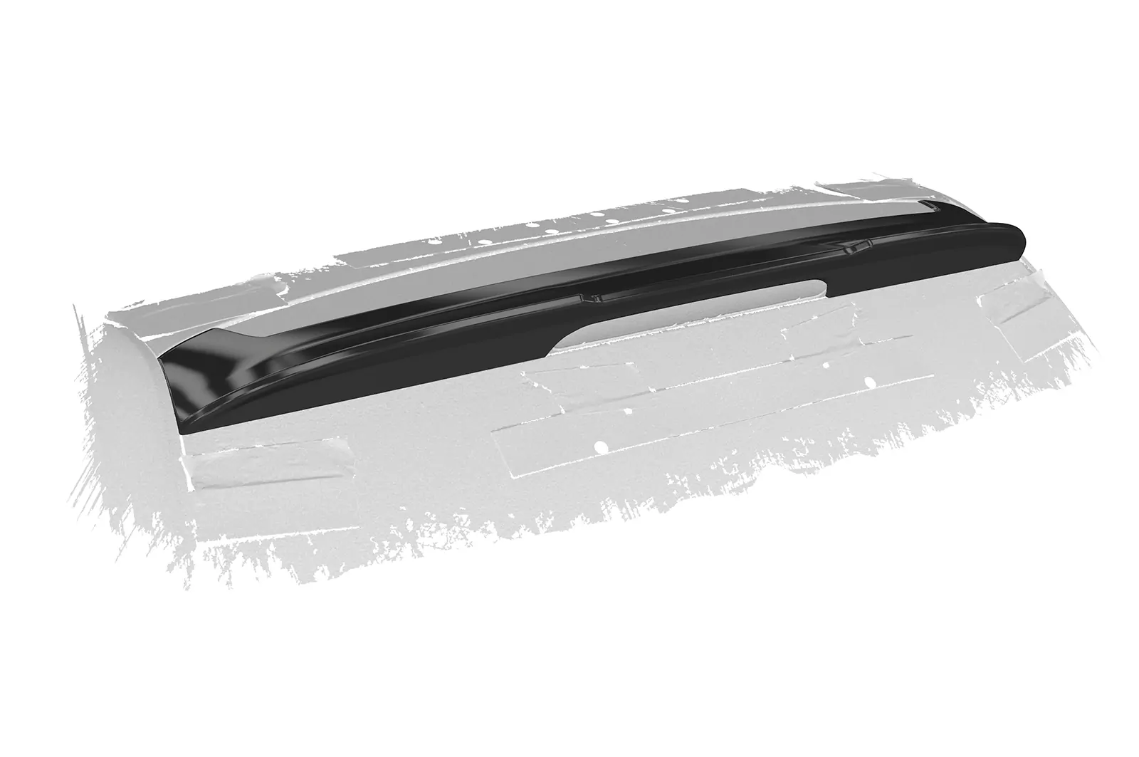 Heckflügel mit ABE für VW Up! / Seat Mii / Skoda Citigo HF019 Schwarz Strukturiert