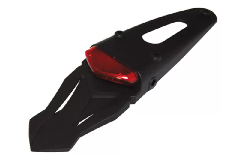 SHIN YO LED-Rücklicht, rotes Glas, mit universal Heckplastik in schwarz E-geprüft