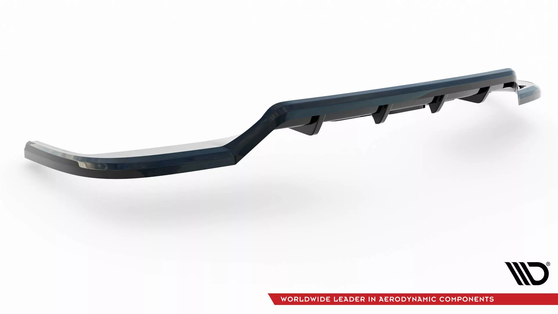 Hinten Splitter (mit Einem Vertikalem Balken) Volkswagen Multivan T7 Schwarz Hochglanz