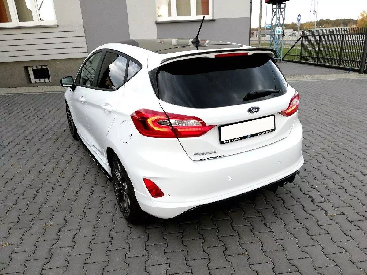 Spoiler CAP Passend Für Passend Für Ford Fiesta Mk8 Standard/ ST-Line Schwarz Hochglanz Schwarz Hochglanz
