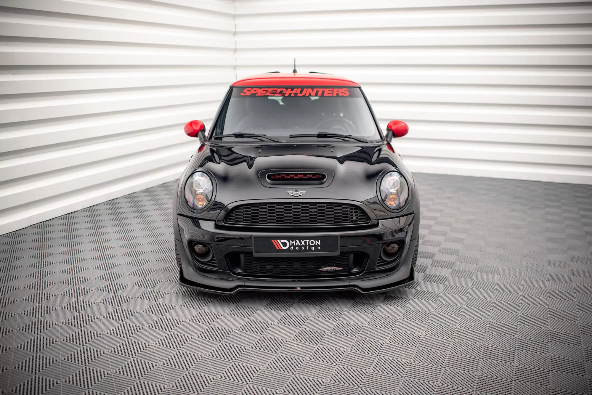 Front Ansatz V.2 Für Mini Cooper John Cooper Works R56 Schwarz Hochglanz