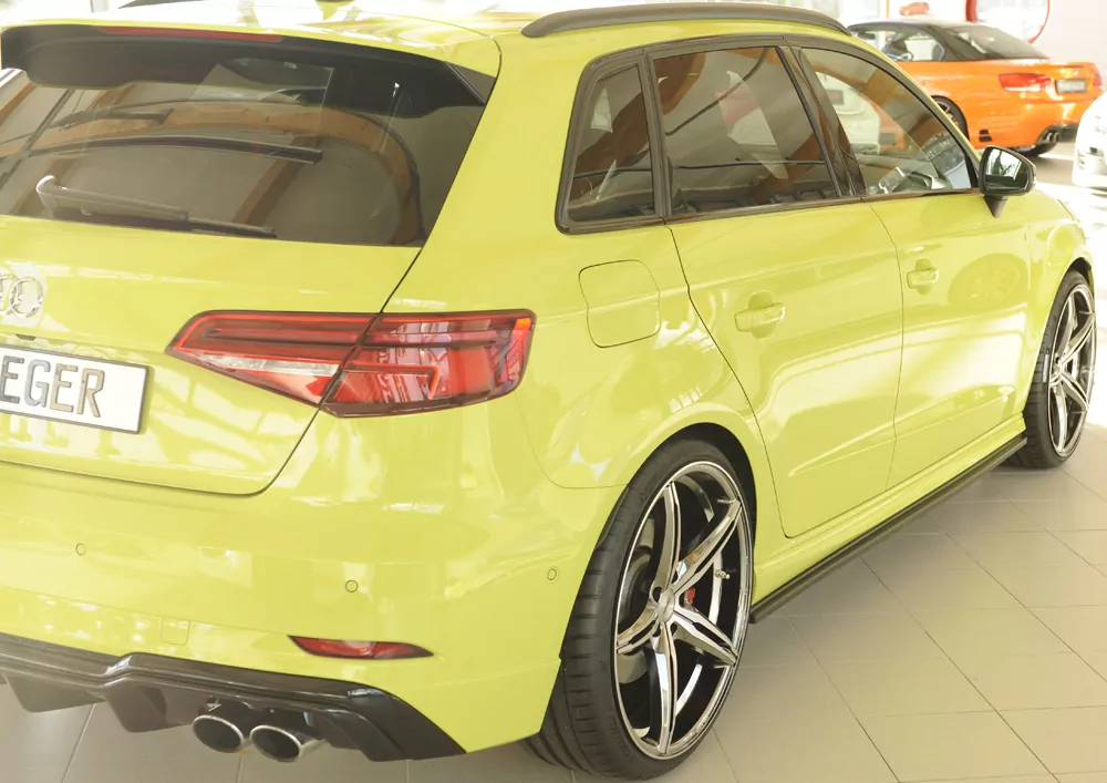 Rieger Seitenschwelleransatz für Audi A3 (8V) | 5-tür. (Sportback 8VA) 09.16- (ab Facelift) für S-Line-Schweller / S3-/ RS3-Schweller