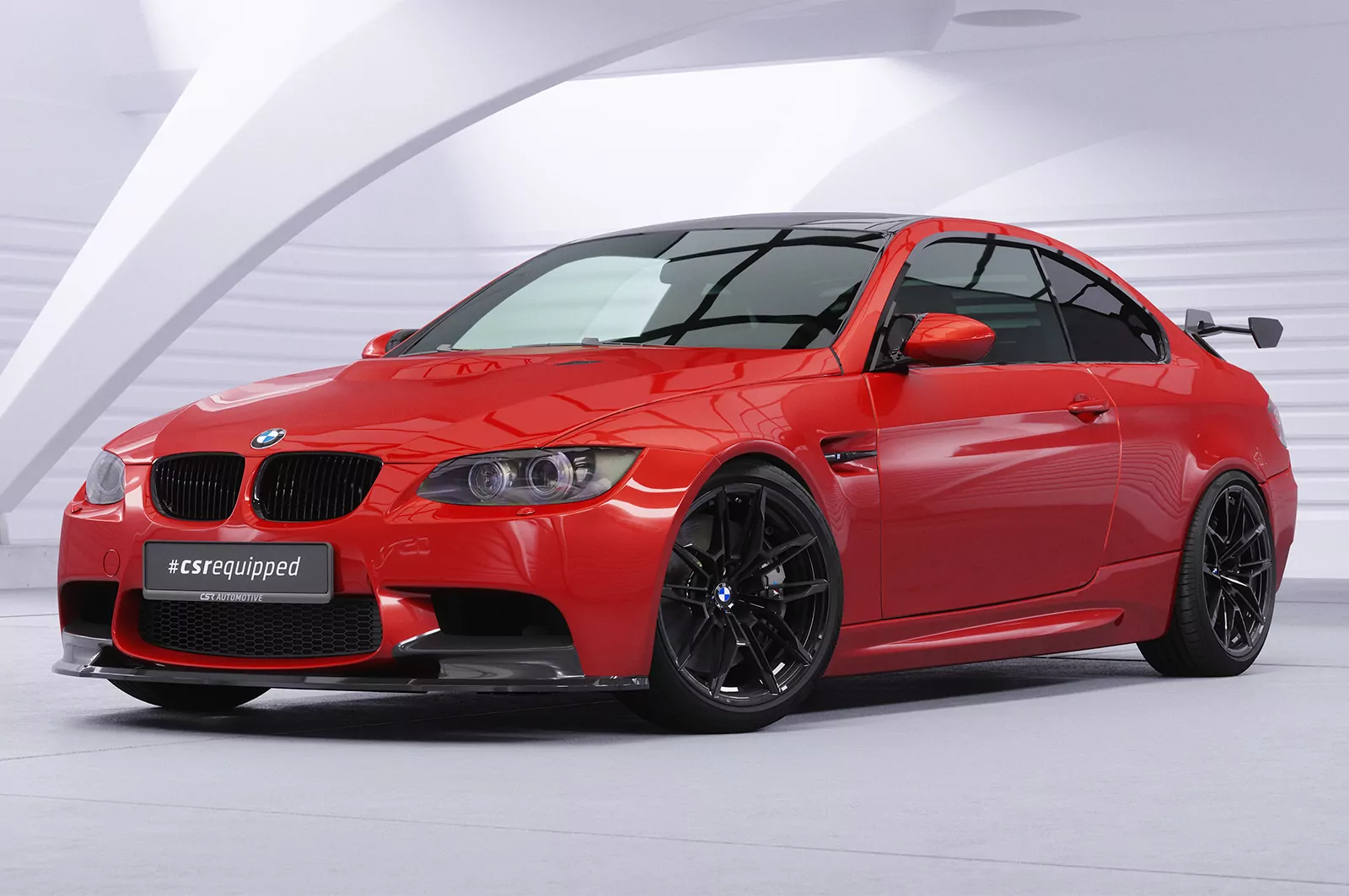 Cup-Spoilerlippe mit ABE für BMW M3 E90/E92/E93 CSL579 Schwarz Strukturiert