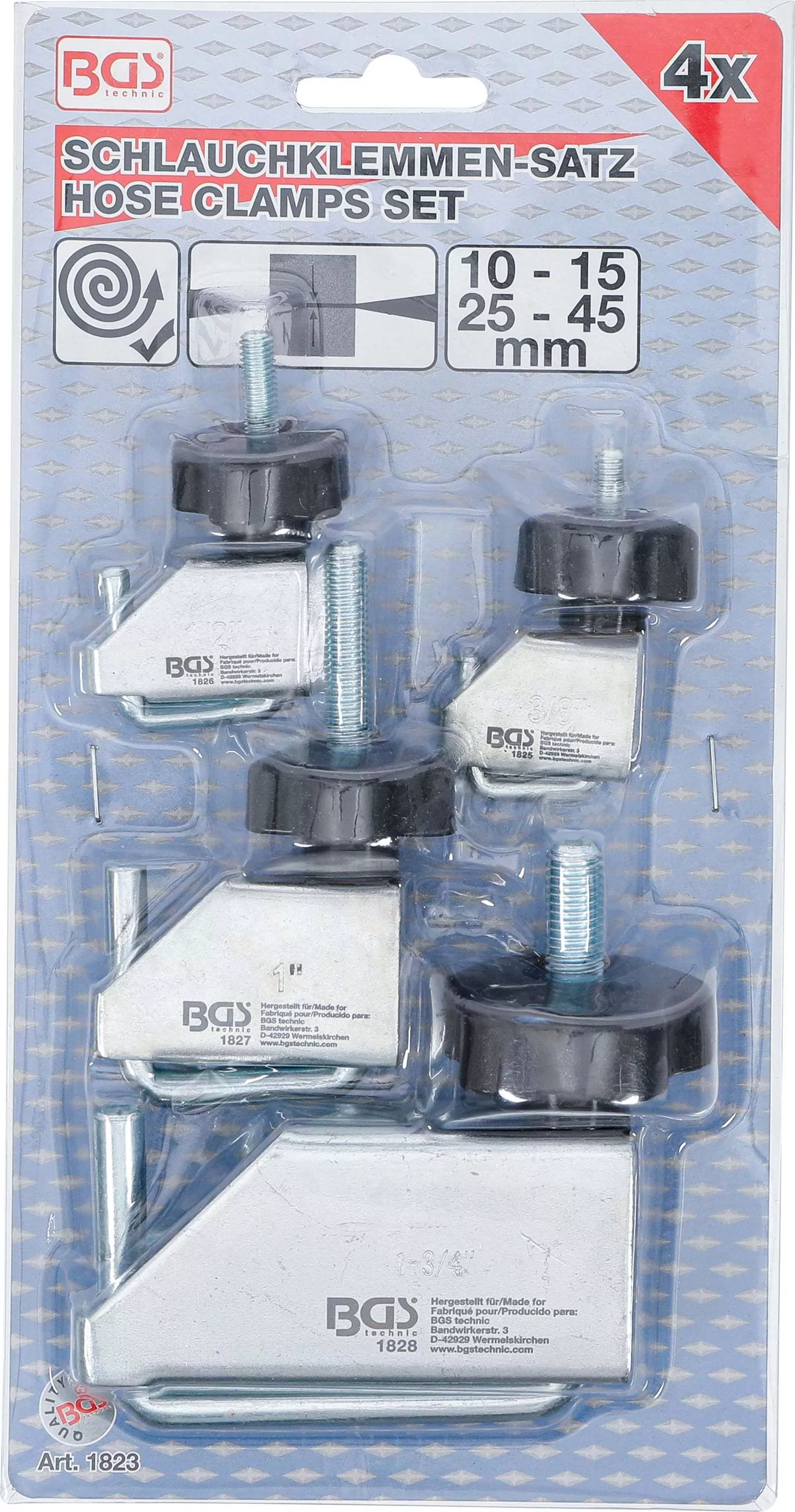 Schlauchklemmen-Sortiment | 4-tlg.