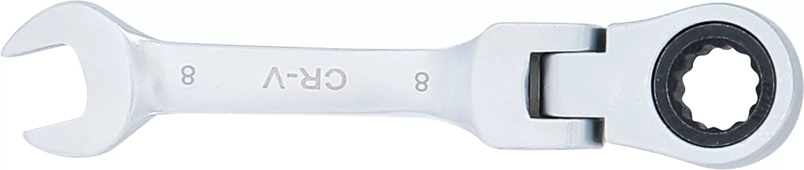 Ratschenring-Maulschlüssel | kurz | abwinkelbar | SW 8 mm