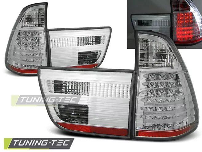 Led Tail Lights Chrome Fits Bmw X5 E53 09.99-10.03