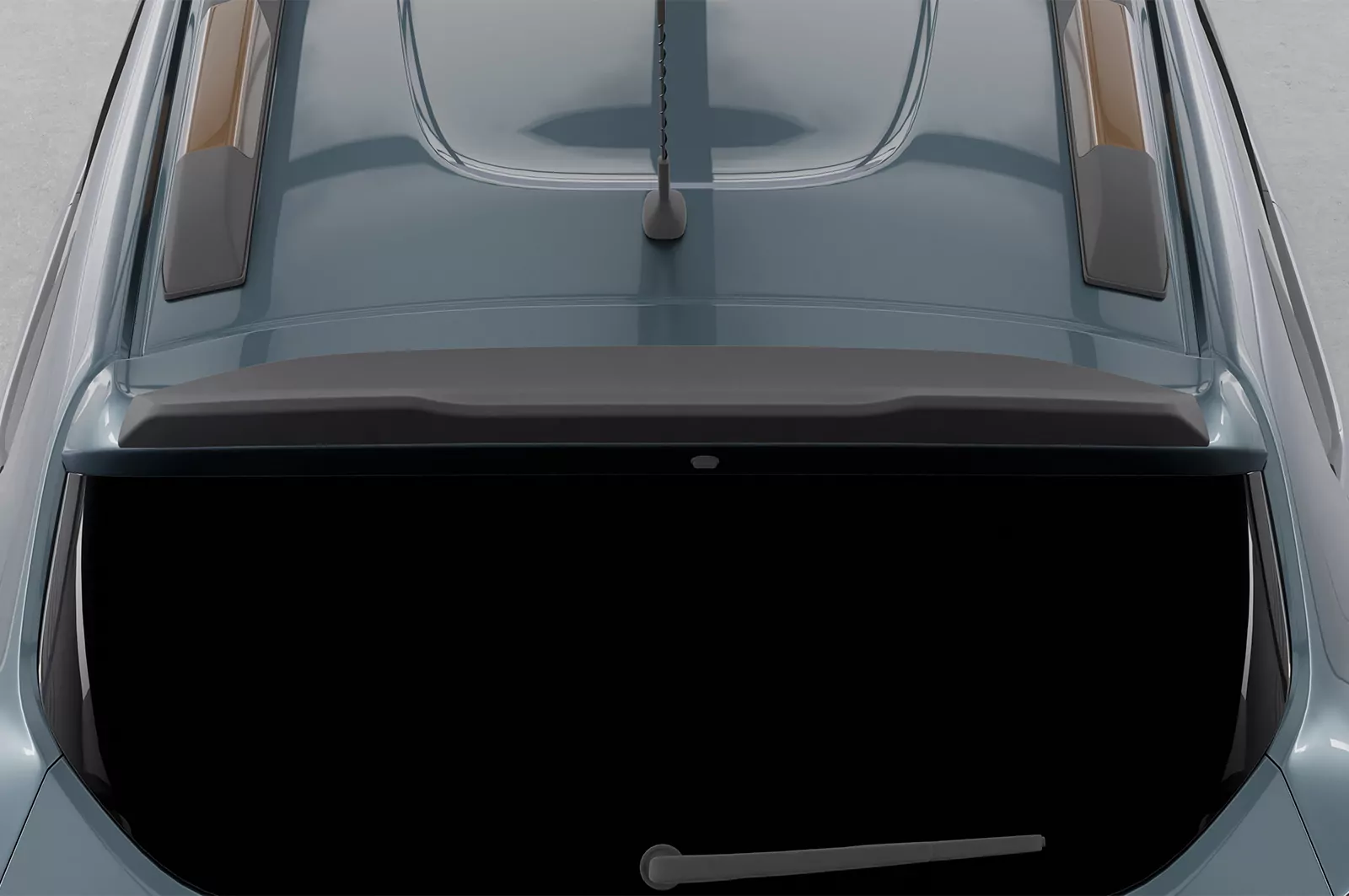 Heckflügel mit ABE für Dacia Spring Electric HF129 Schwarz Strukturiert