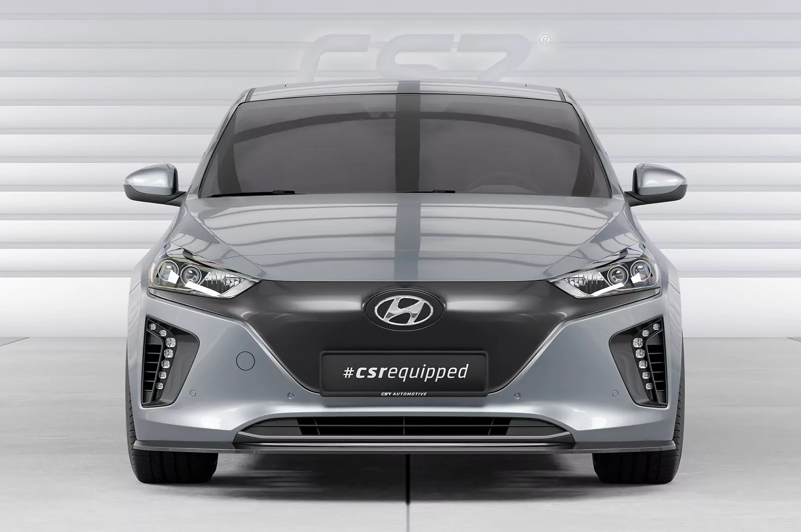 Cup-Spoilerlippe mit ABE für Hyundai Ioniq CSL594 Schwarz Strukturiert
