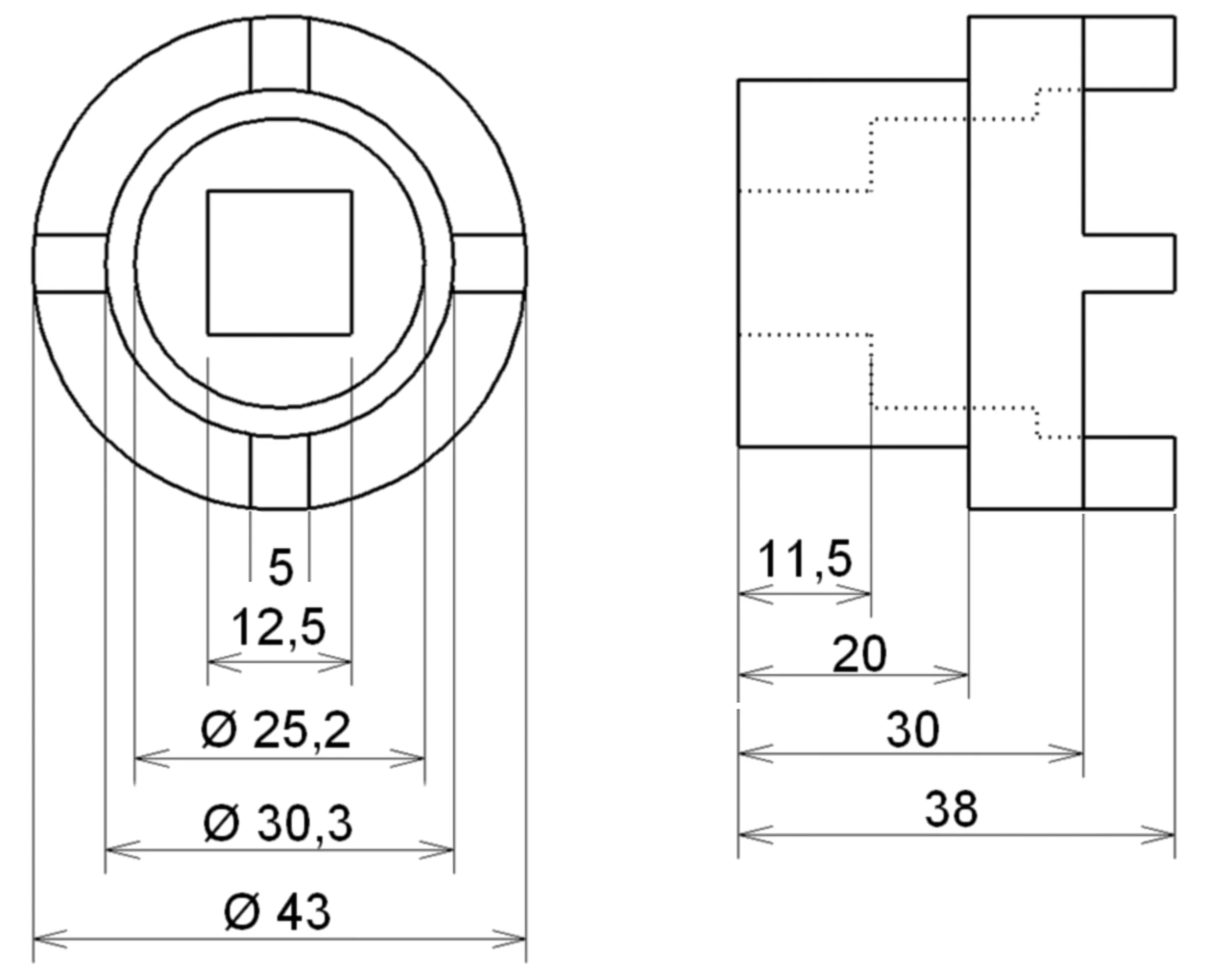 Nutmutter-Einsatz für Suzuki Schwinge