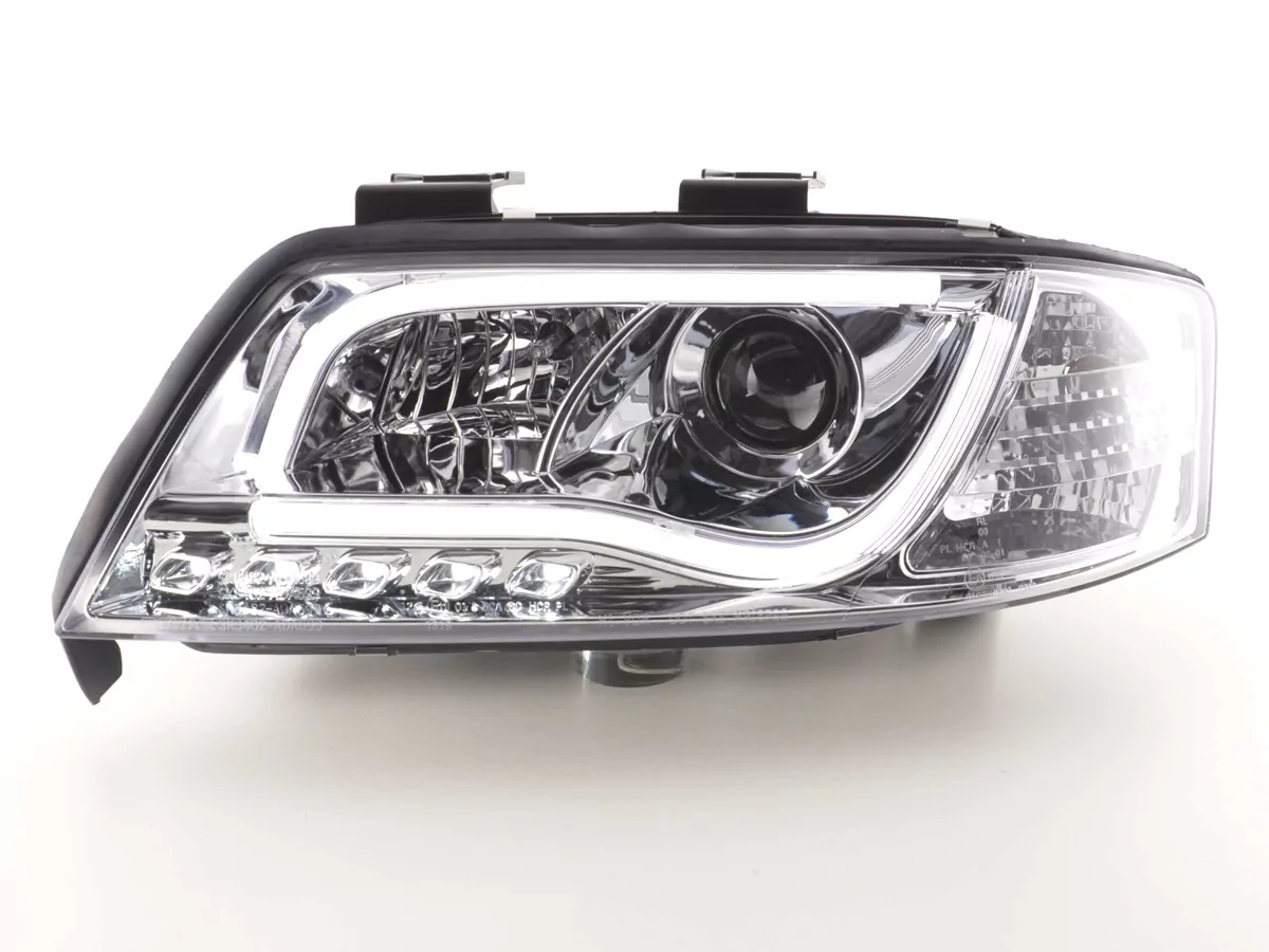 Scheinwerfer Set Daylight LED Tagfahrlicht Audi A6 Typ 4B  97-01 chrom
